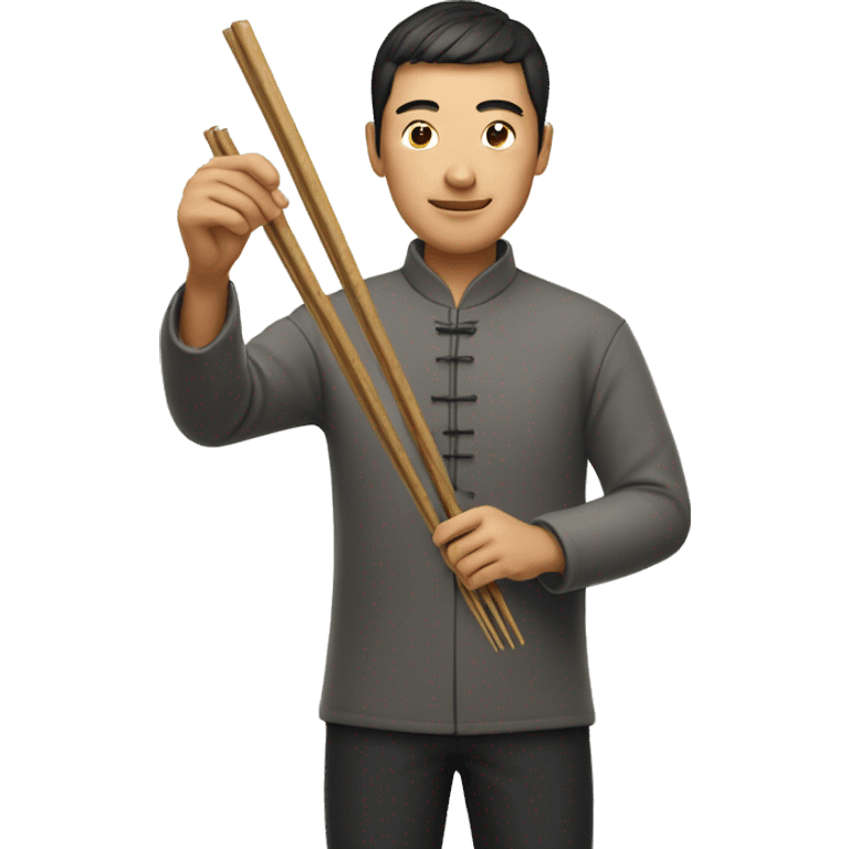 chinese guy holding chopsticks emoji