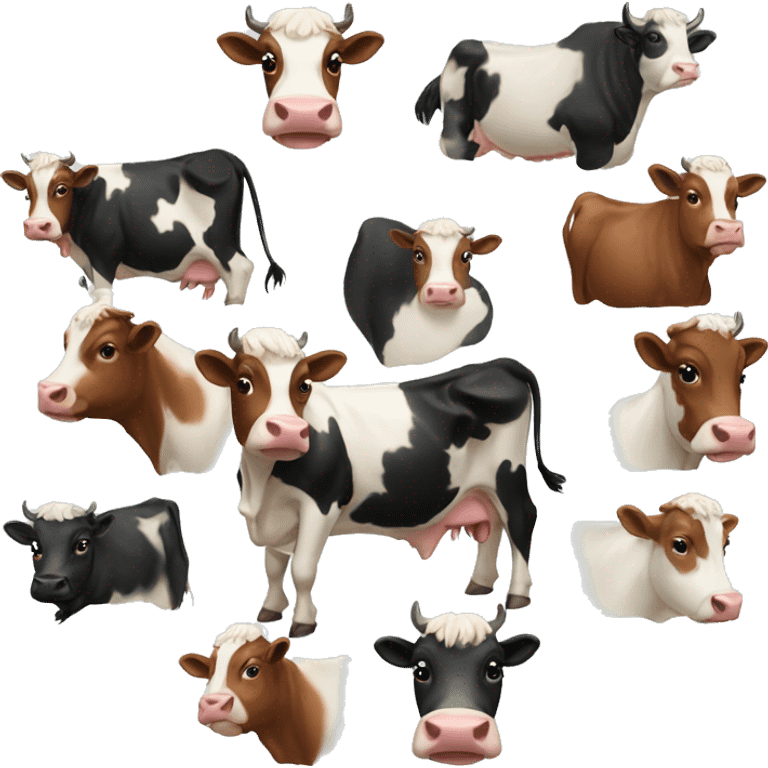 Mini cows emoji