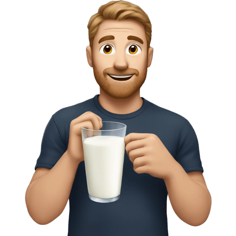 My husband drinking milk emoji