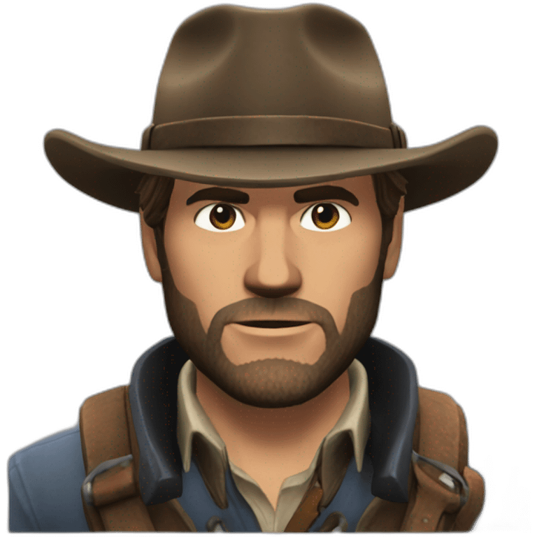 Arthur Morgan avec révolver emoji