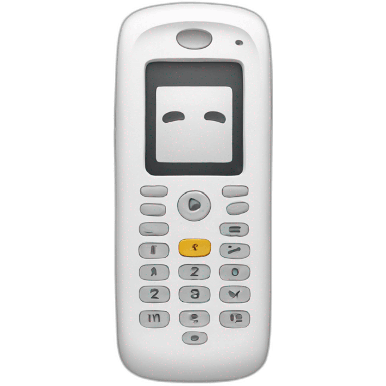 white 2D phone emoji