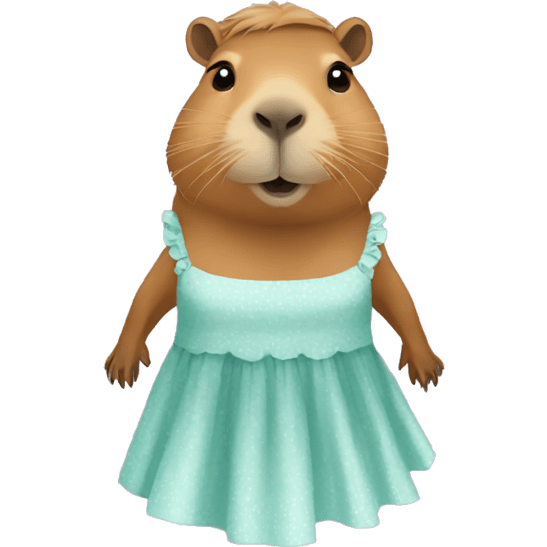 Capybara in a dress emoji