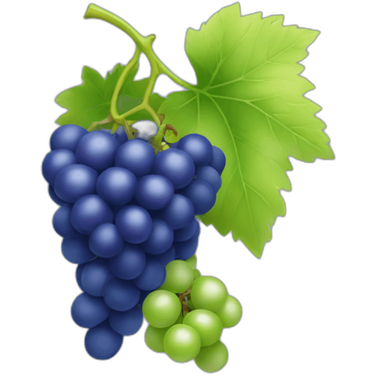 green and blue color grapes emoji