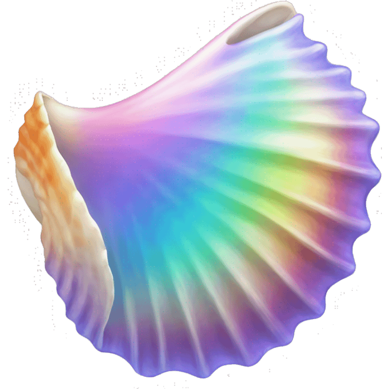 Sparkling rainbow seashell  emoji