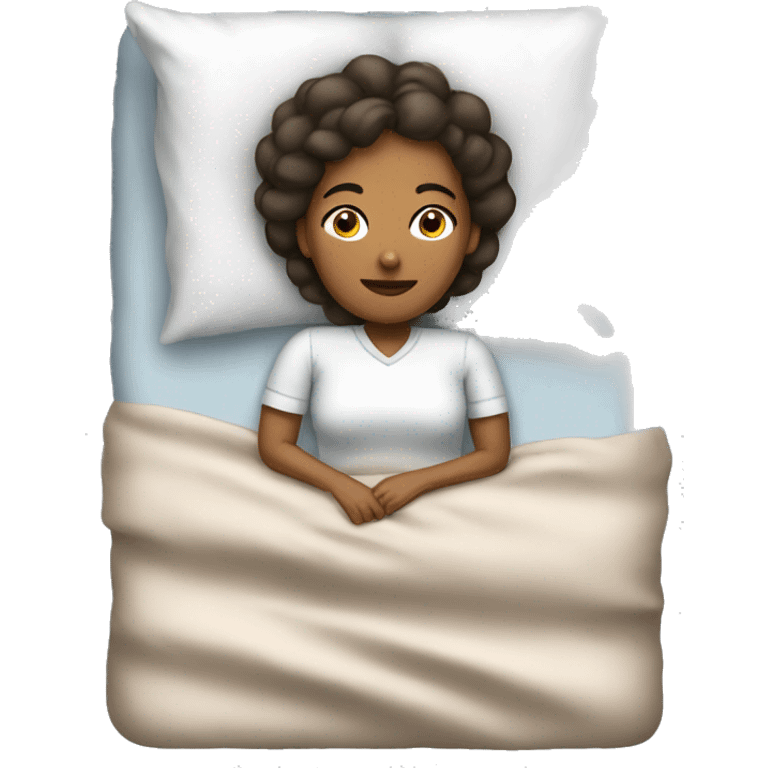 English woman lying on bed emoji