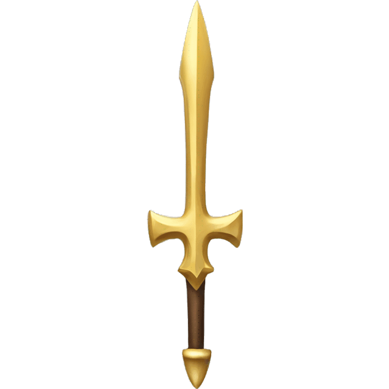 Spear with sharp golden cross on end emoji