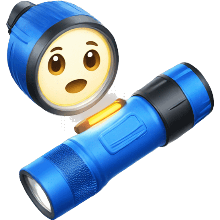 Realistic Blue camping flashlight emoji