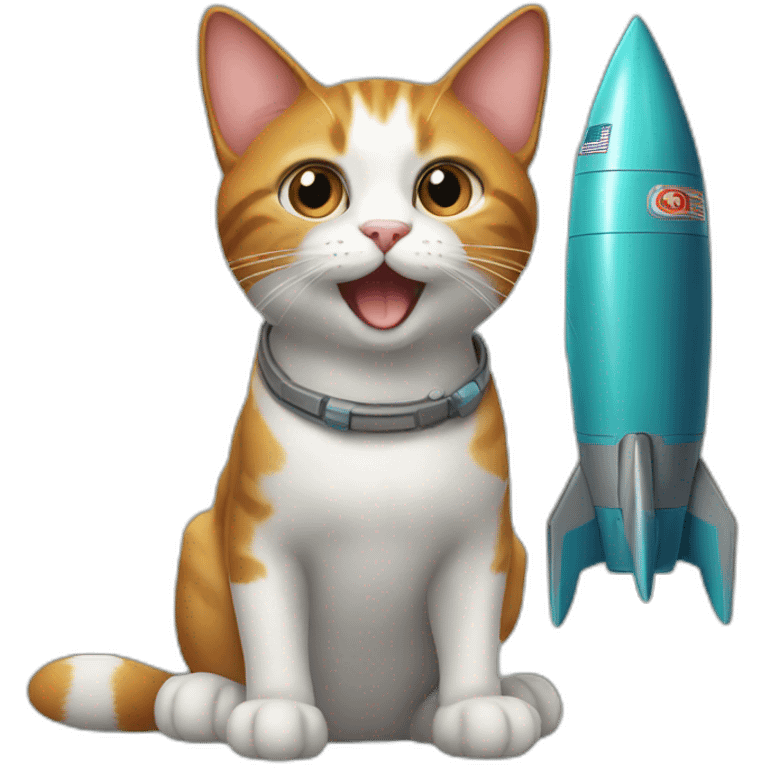 Rocket cat emoji