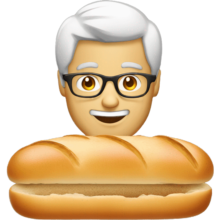 man bread glasses emoji