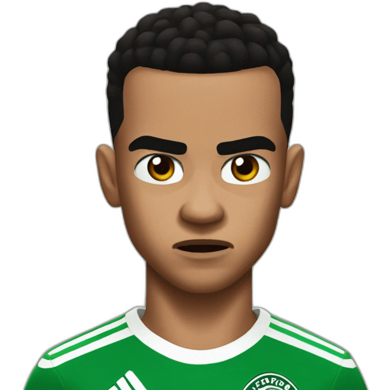 Mason greenwood angry with a black eye emoji