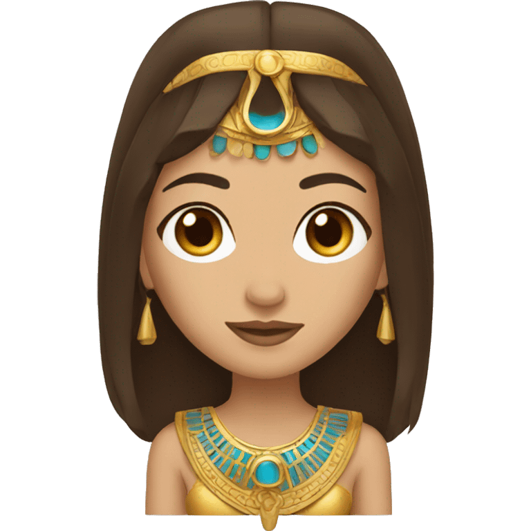 Cleopatra with long brown hair emoji