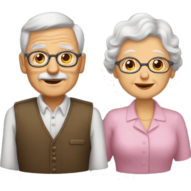 abuelo y abuela pelirroja  emoji