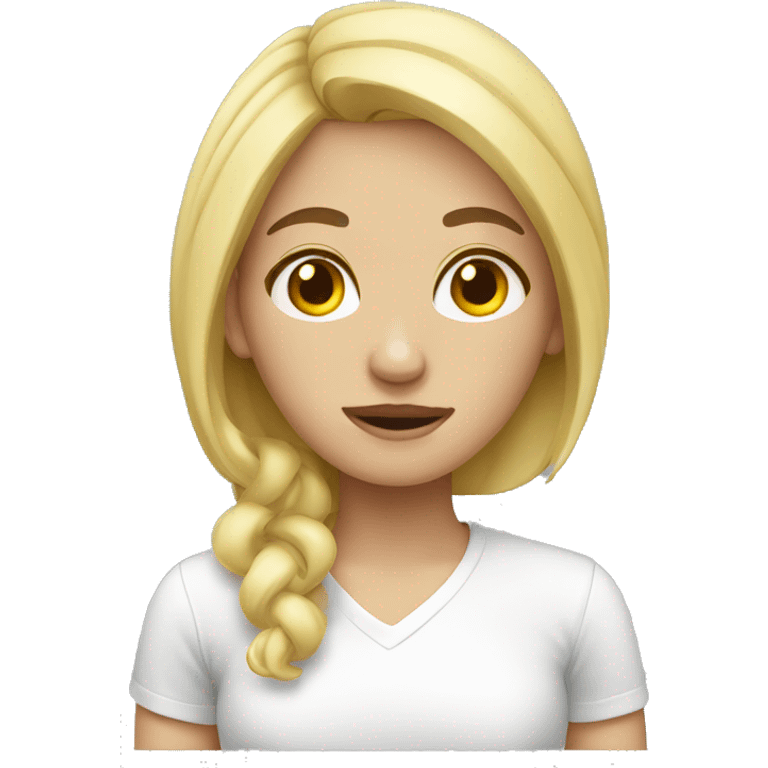 ill blonde girl  emoji