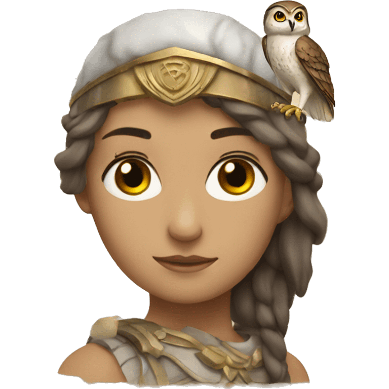 athena with owl emoji