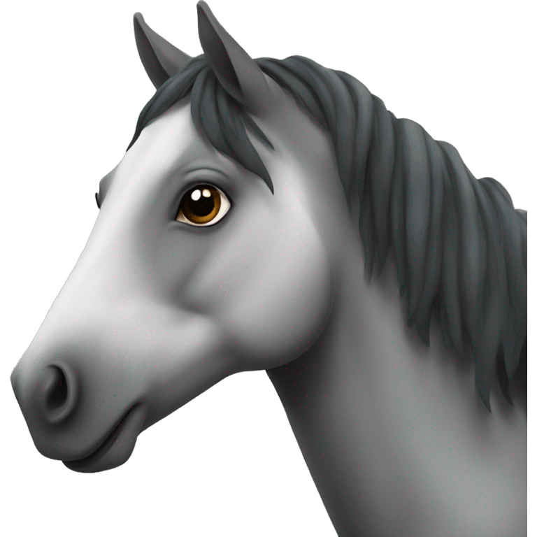 horse with white spot on upper lip emoji