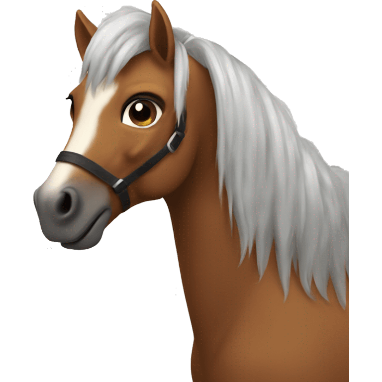 A pony with beard  emoji