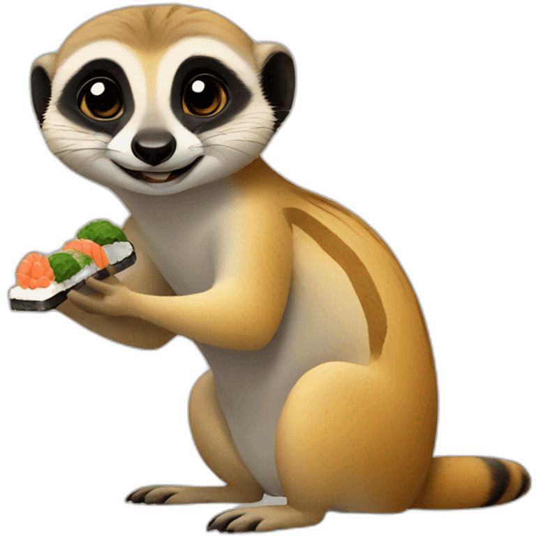 meerkat-eating-sushi emoji