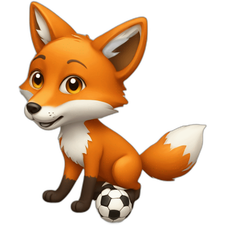 fox playing soccer emoji