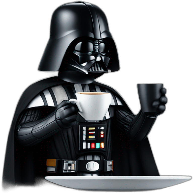 darth vader having coffee emoji