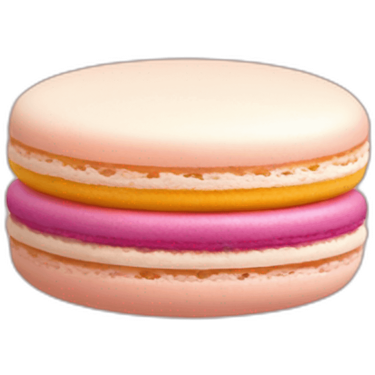 Macaron with colors of sunset emoji