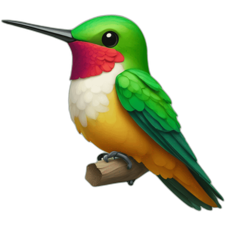 kolibri mit vielen farben emoji