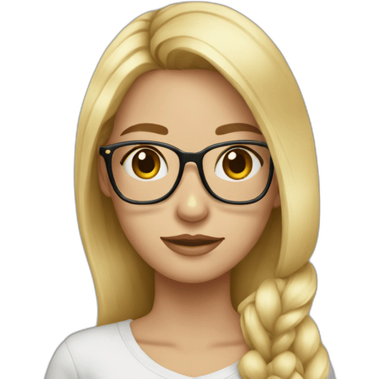 a blond girl whit beatiful glasses emoji