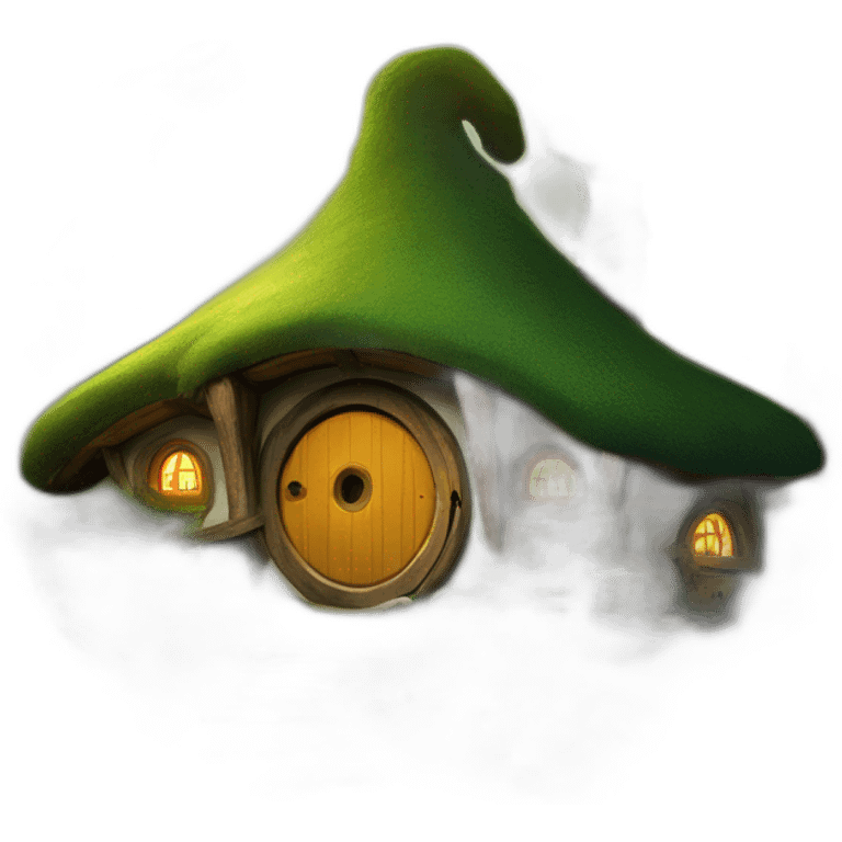 a hobbit house in a magical forest emoji