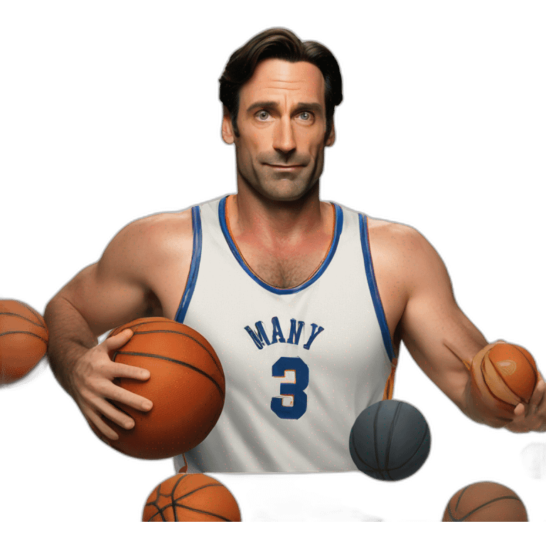 Jon Hamm playing basketball emoji