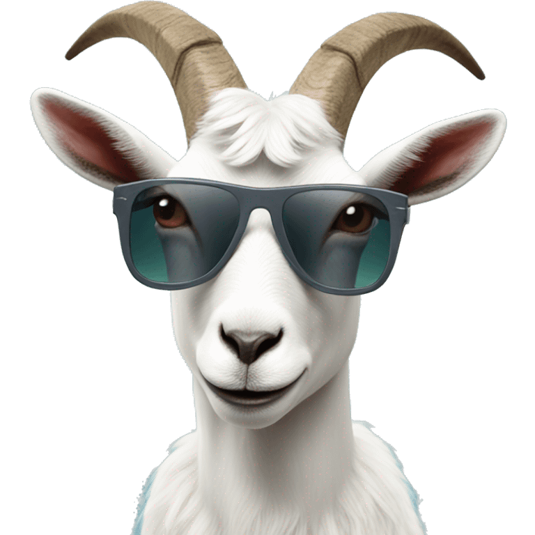 Goat with sunglasses emoji