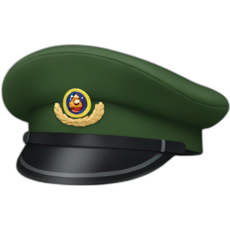 a dark green Military cap emoji