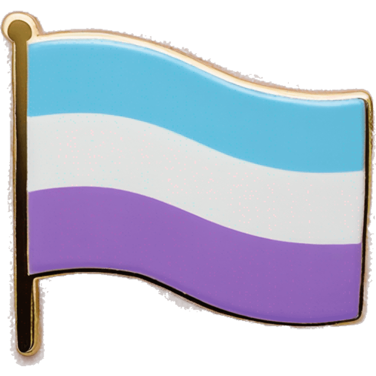 trans flag pin emoji