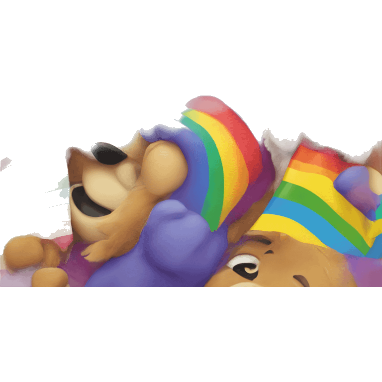 rainbow bear in strong colors emoji