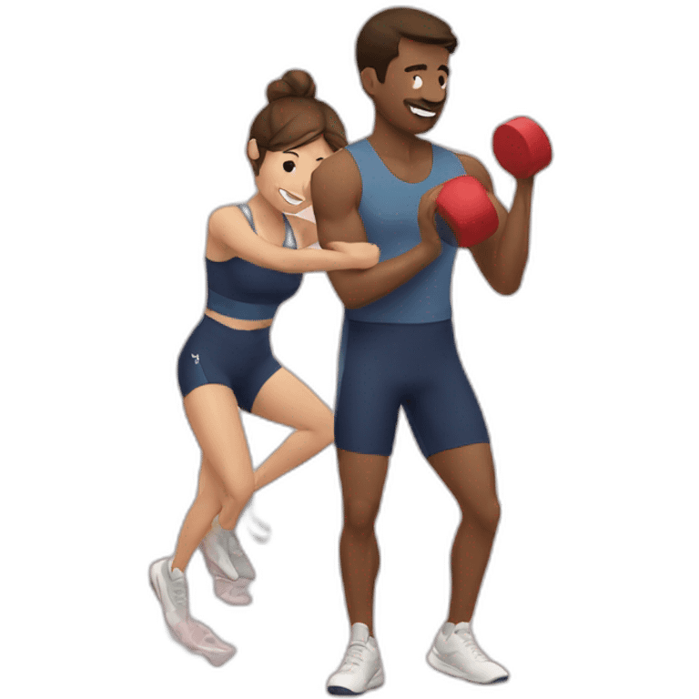 couple training together emoji