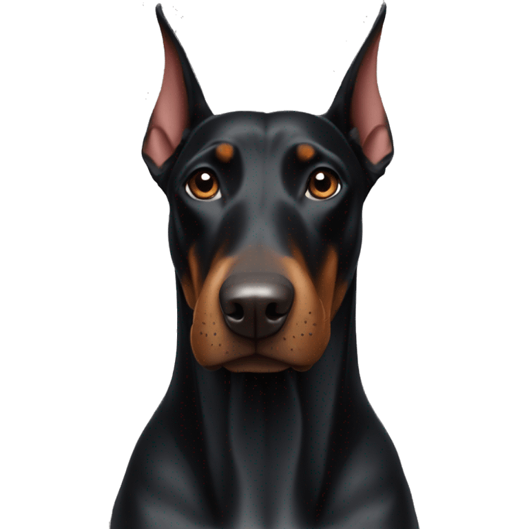 black doberman dog emoji