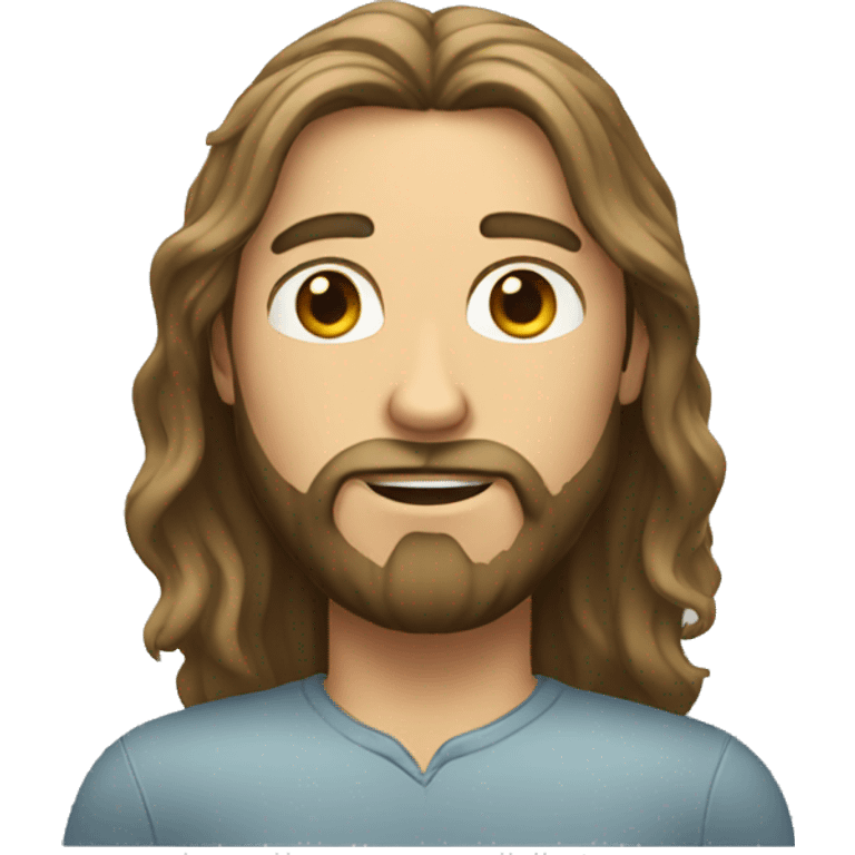 A man with long hair and Beard  emoji