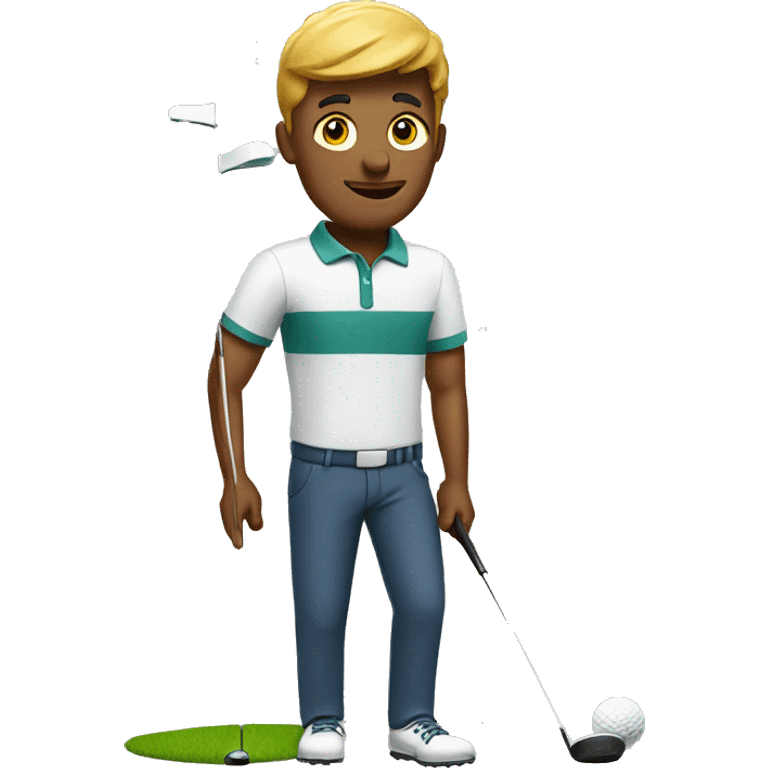 Guy playing golf emoji