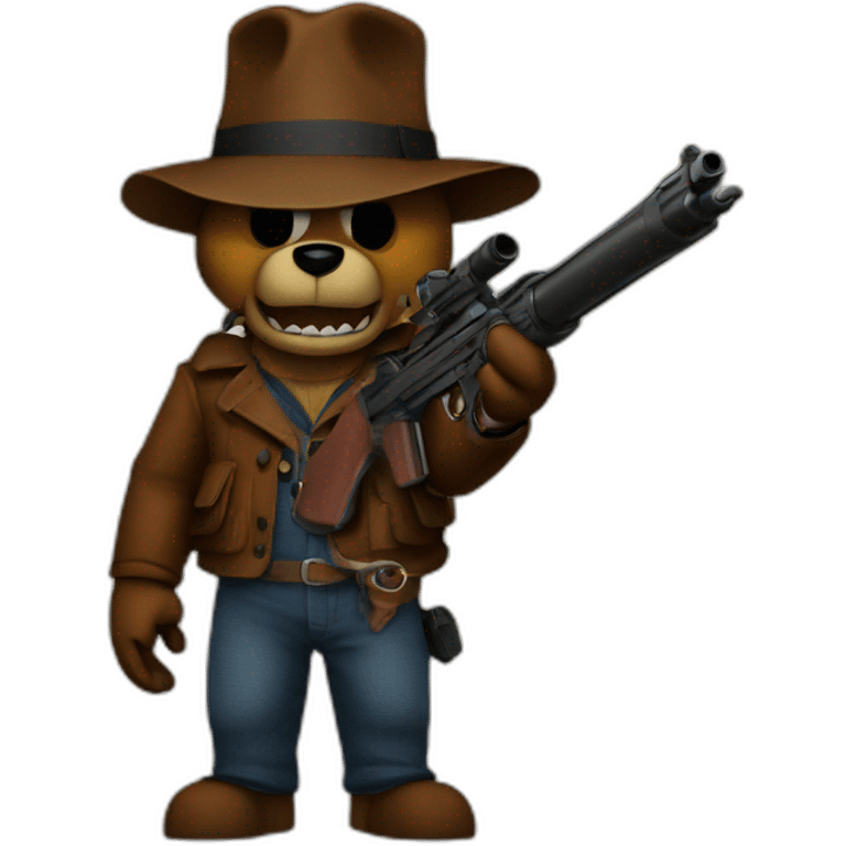 freddy fazbear witha gun emoji