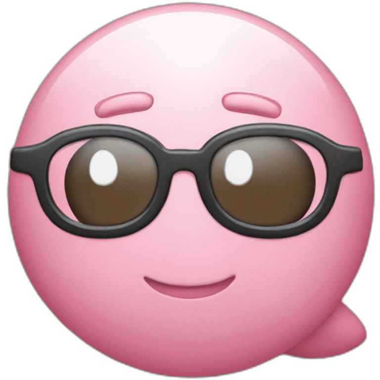 kirby wearing glasses emoji