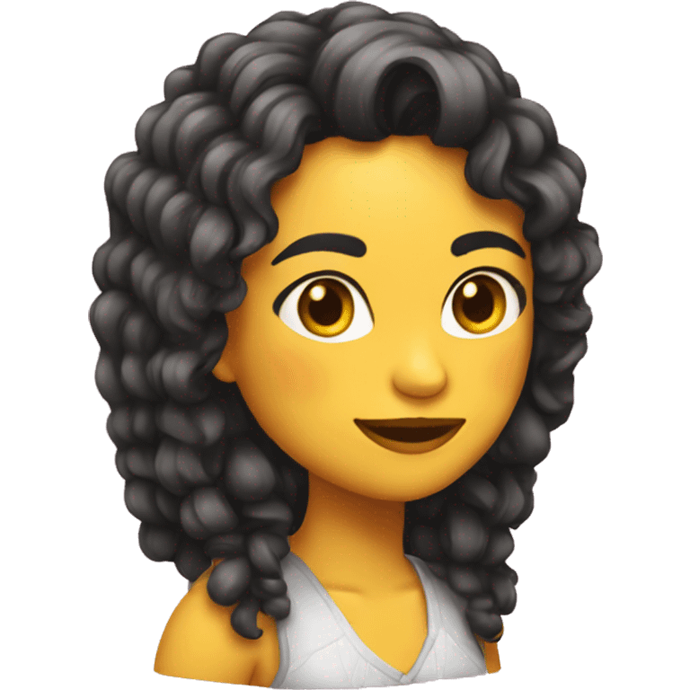 chica pelinegra emoji