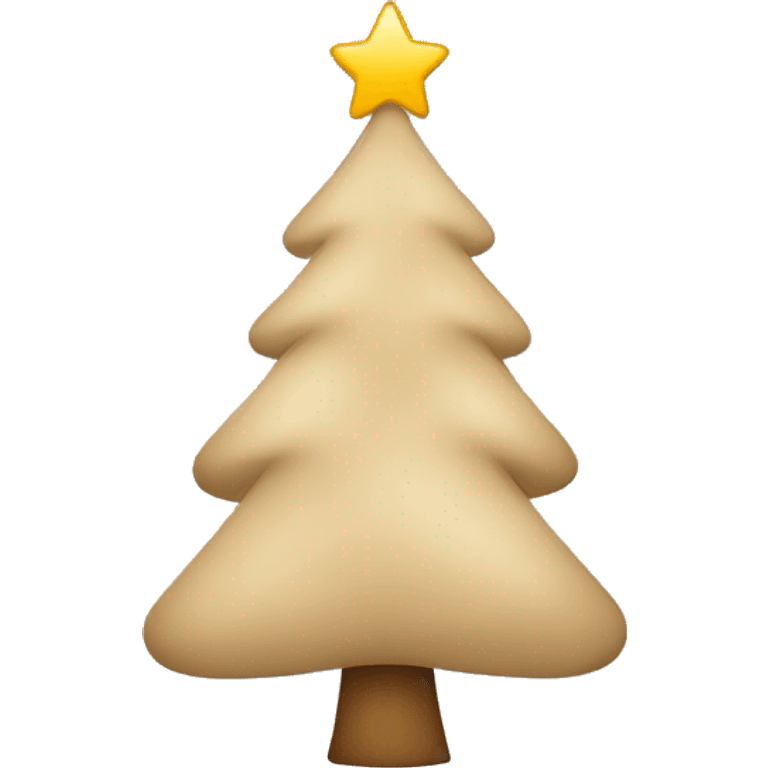 Beige Christmas tree emoji