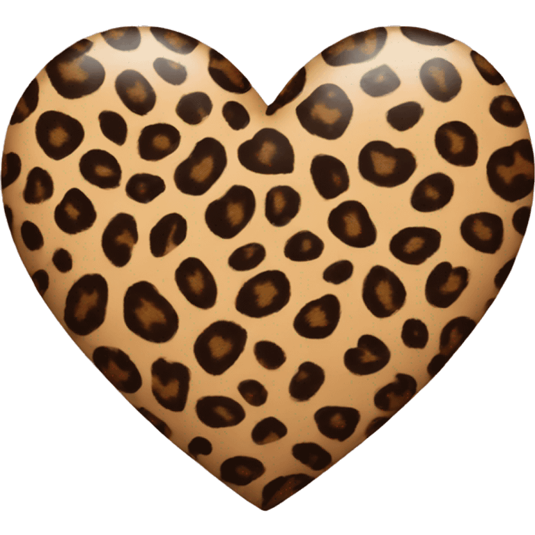 Heart with Leopard Print emoji