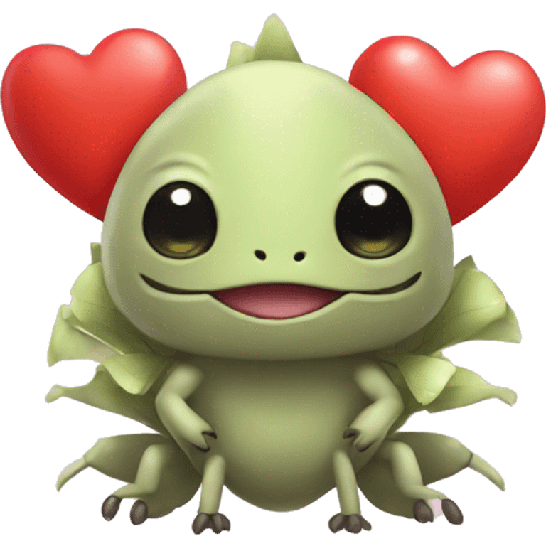 pokemone-lice creature with hearts in love emoji