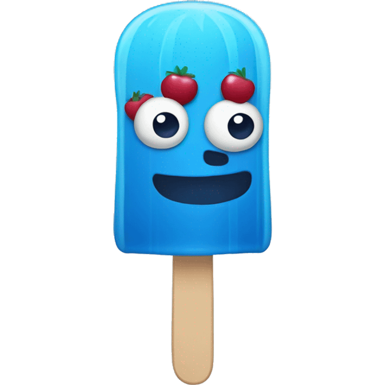 Ice popsicle blueberrie emoji