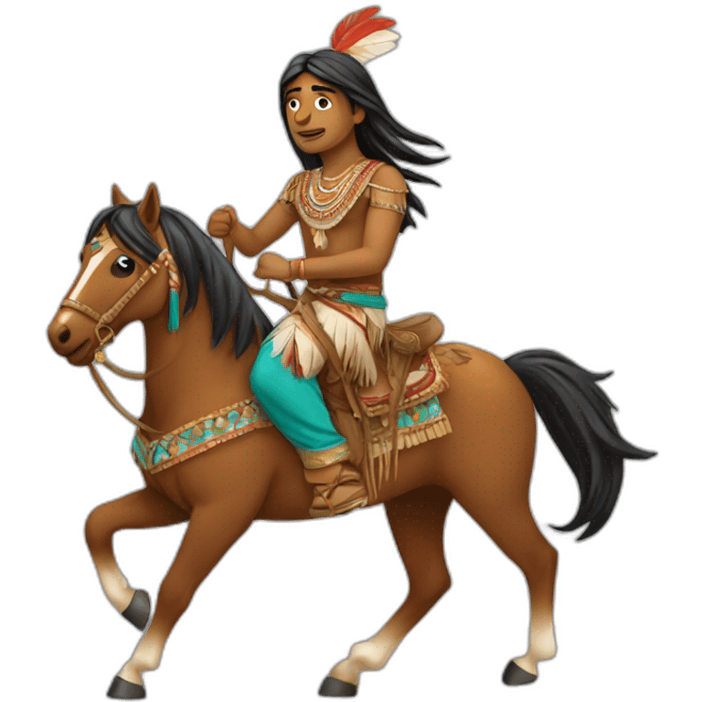 Indian on horse emoji