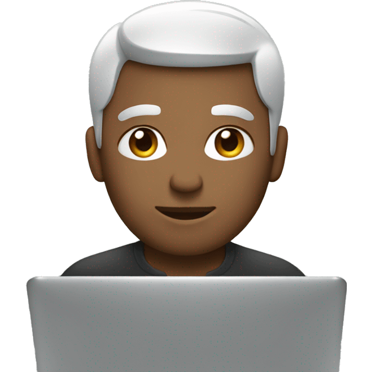 working on macbook emoji