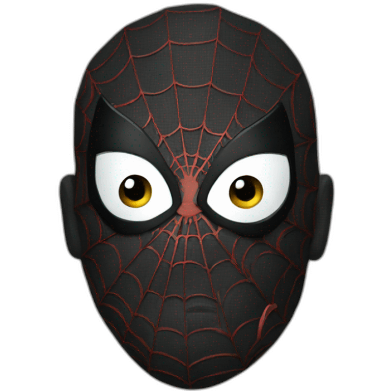 black Spiderman face emoji