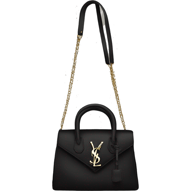 Black and white YSL bag  emoji