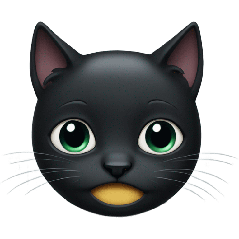 Crying black cat emoji