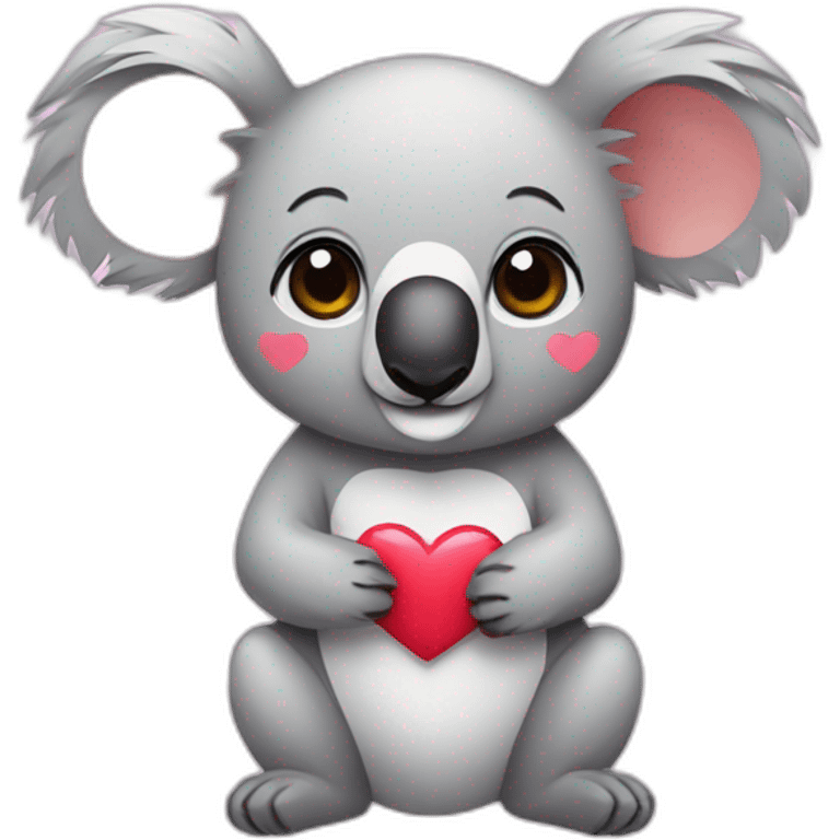 koala with hearts emoji