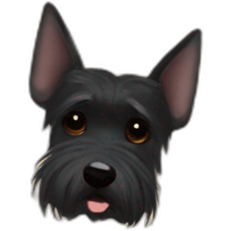 Scottish terrier black dog eyes black emoji